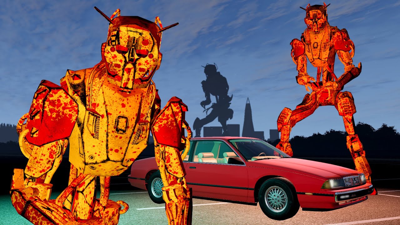 Escape from the Failed AI Town – Mech Zombies – BeamNG Drive | Demolition Republic