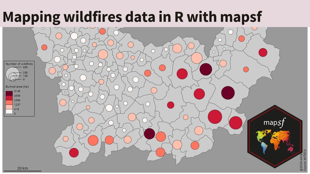 Mapping wildfires data in R with mapsf