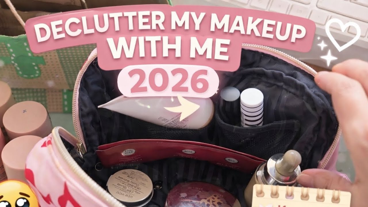 Declutter my makeup with me 2026 #decluttering #makeup #beautyessentials 