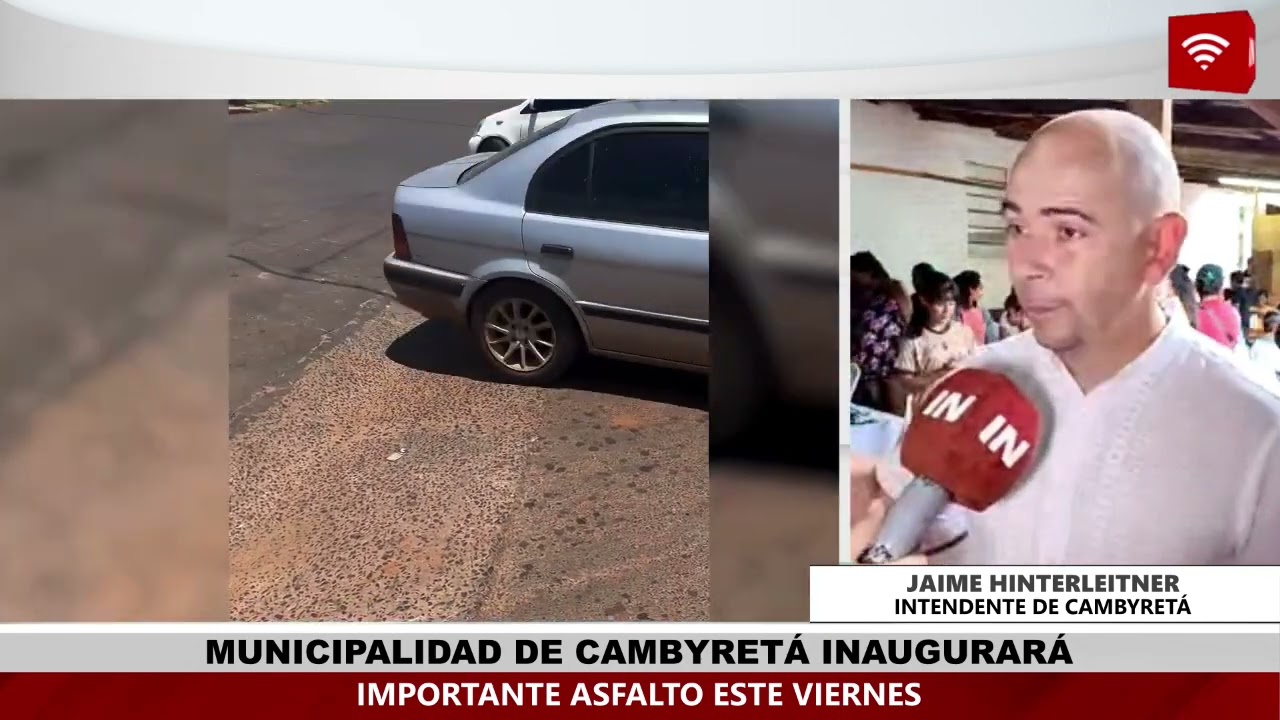 MUNICIPALIDAD DE CAMBYRETÁ INAUGURARÁ IMPORTANTE ASFALTO ESTE VIERNES