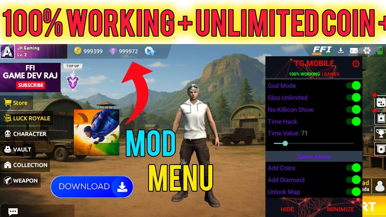 **💥 FFI BR MOD MENU! | Free Fire MAX Copy Game Hack Download! | Unlimited Diamonds & MOD Menu (2025)