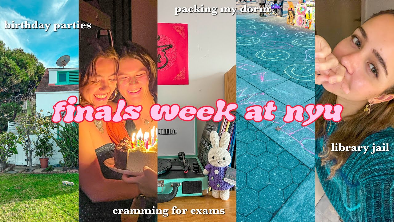a week in my life during finals ☔️🎱🔒