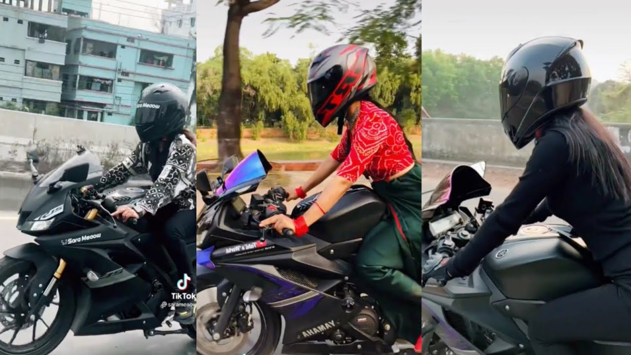 lady Biker tik tok video2023.লেডি বাইকার দের টিক টক ভিডিও।