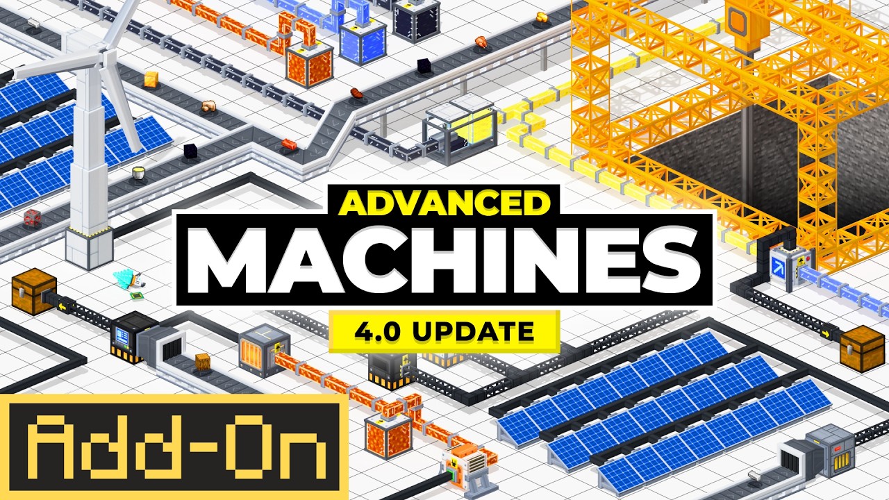 ADVANCED MACHINES 4.0 ADDON: Лучший технический мод для Minecraft Bedrock Edition!?