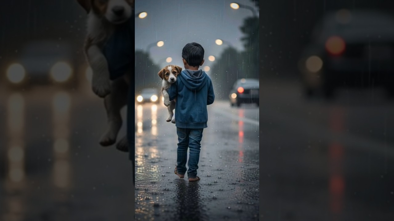 boy helping Dog #aivideo #shortvid #3d #3danimation #puppy #shorts #dog #dogshorts