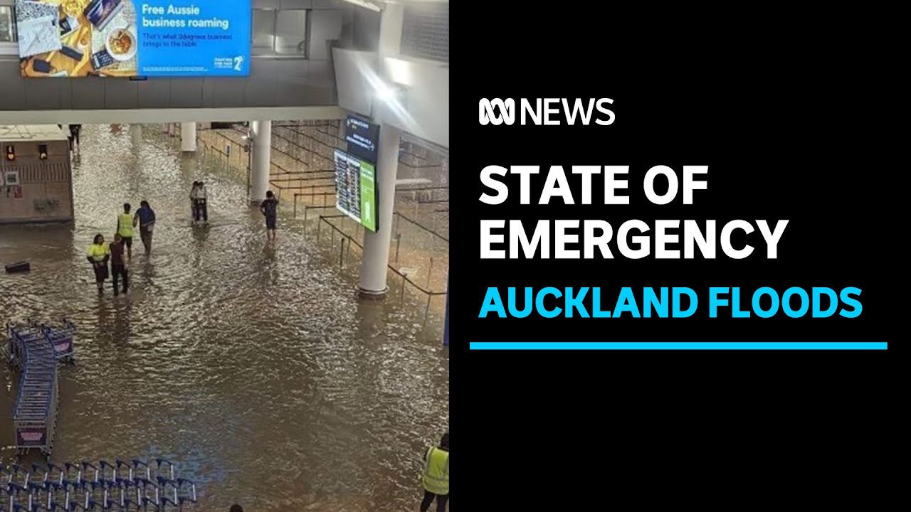 Auckland airport flooded as torrential rain hits New Zealand's largest city | ABC News