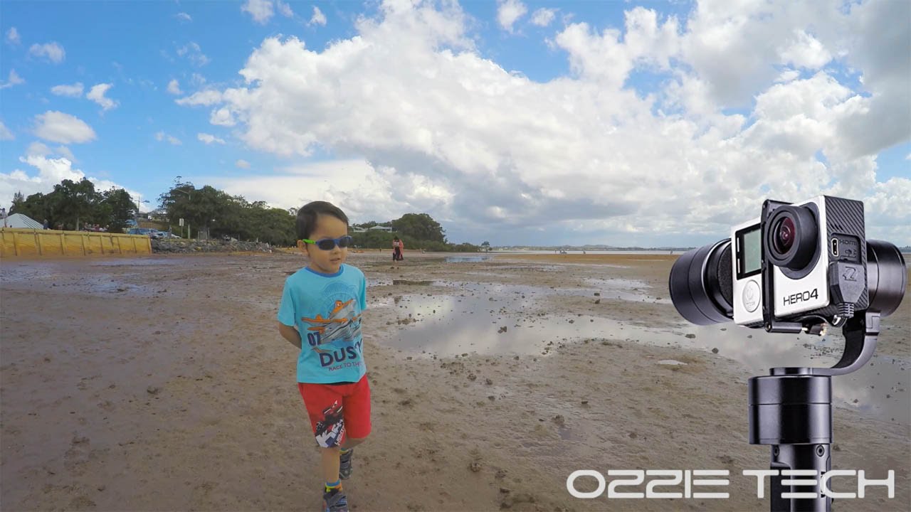 Zhiyun Z1-Evolution with the Gopro Hero 4 Black in 4K at the Beach