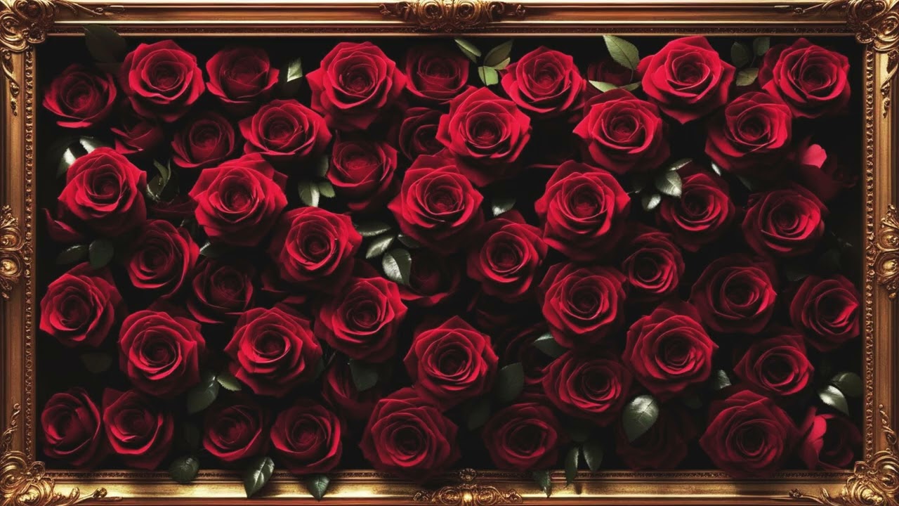 Crimson Roses 🌹❤️ Wide Landscape | Elegant Red Rose Aesthetic Screensaver