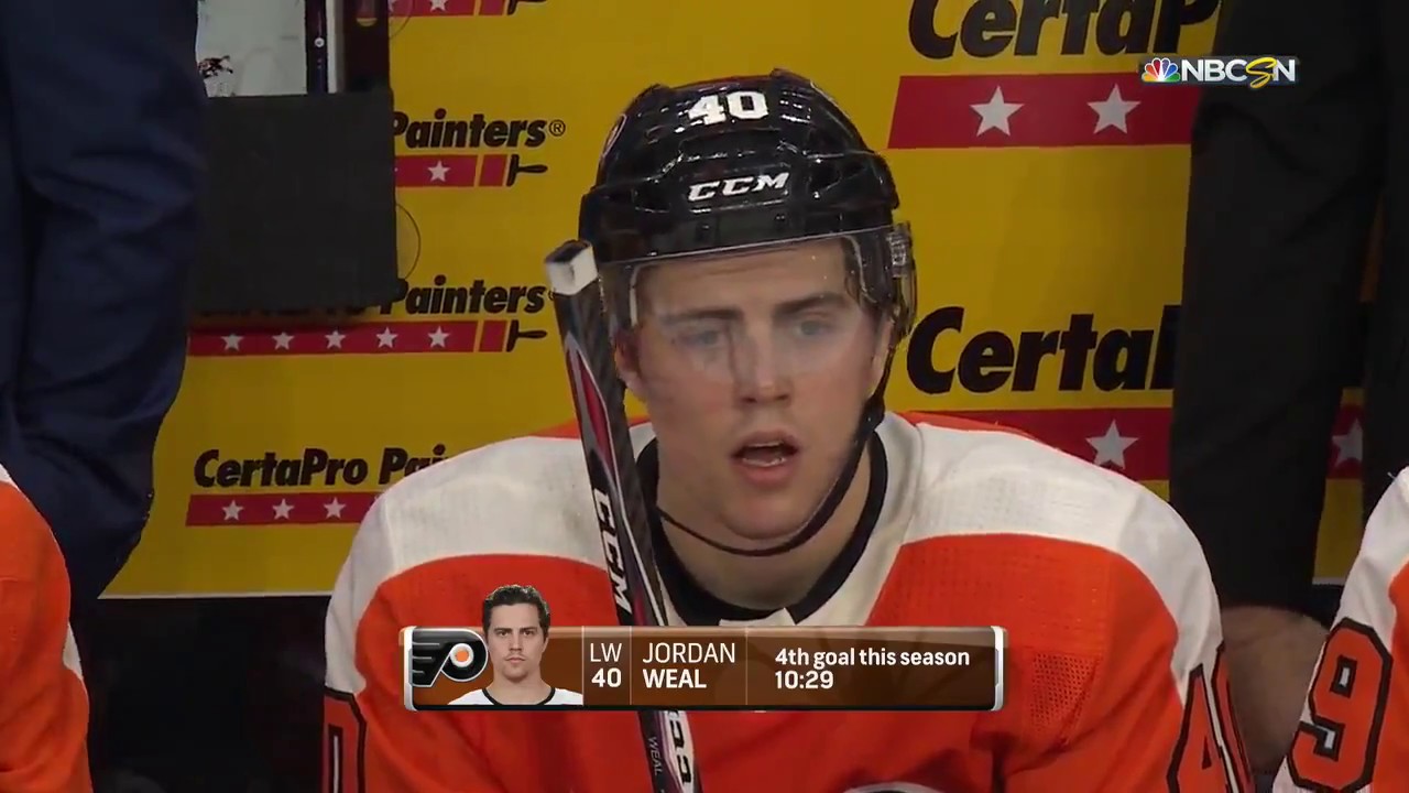 Goal Jordan Weal after assist Radko Gudas