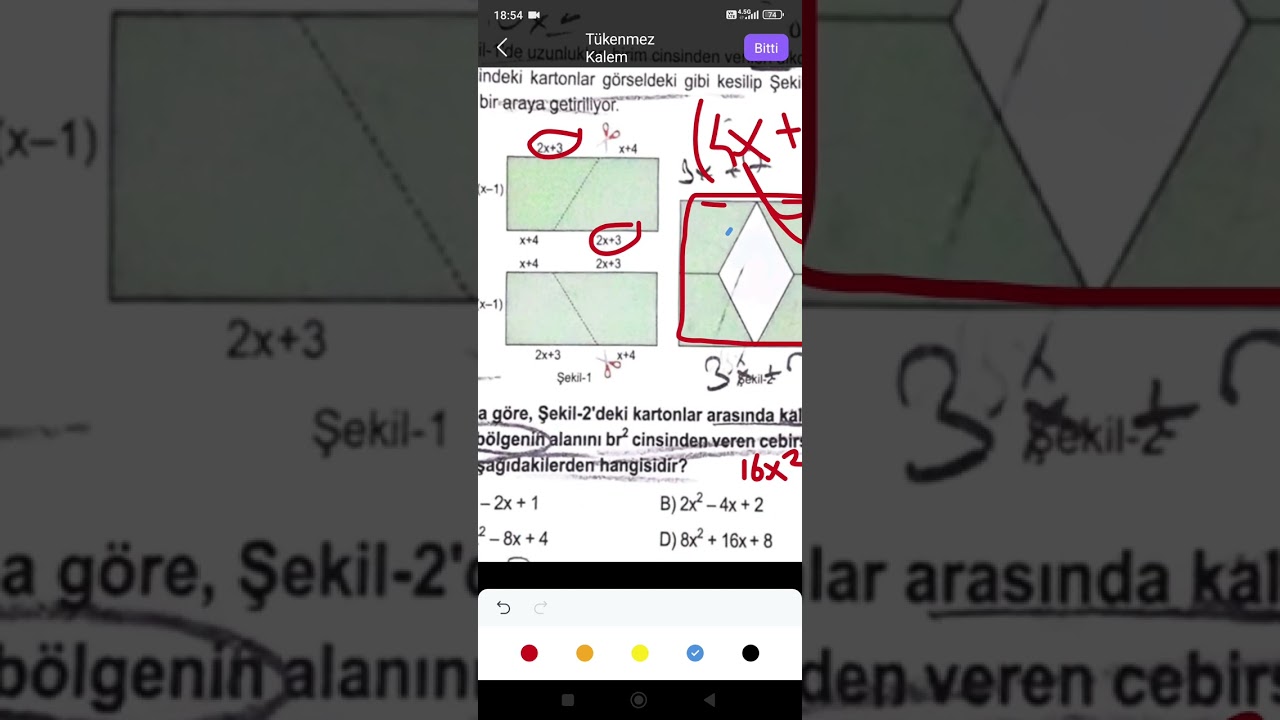 Öğrencilerin çözemediği sorular LGS cebirsel ifadeler 