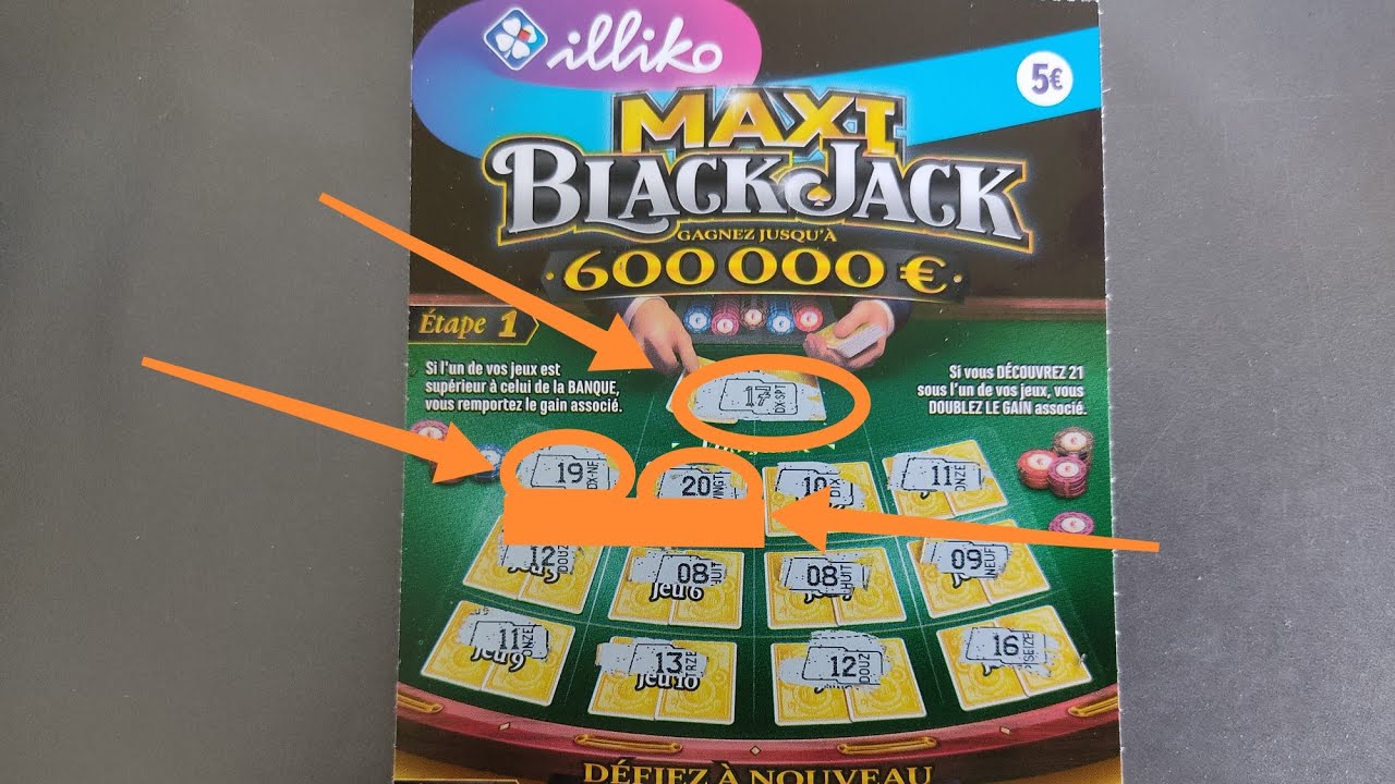 Nouveau Ticket Fdj - MAXI BLACK JACK - Beau Gain - Bénéfice !!!