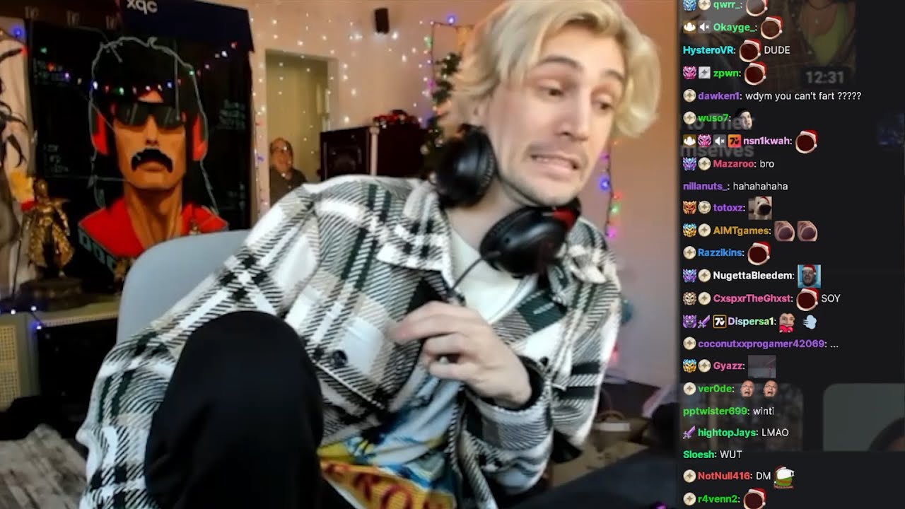 xQc learns how to farts silently since he is not alone in house..