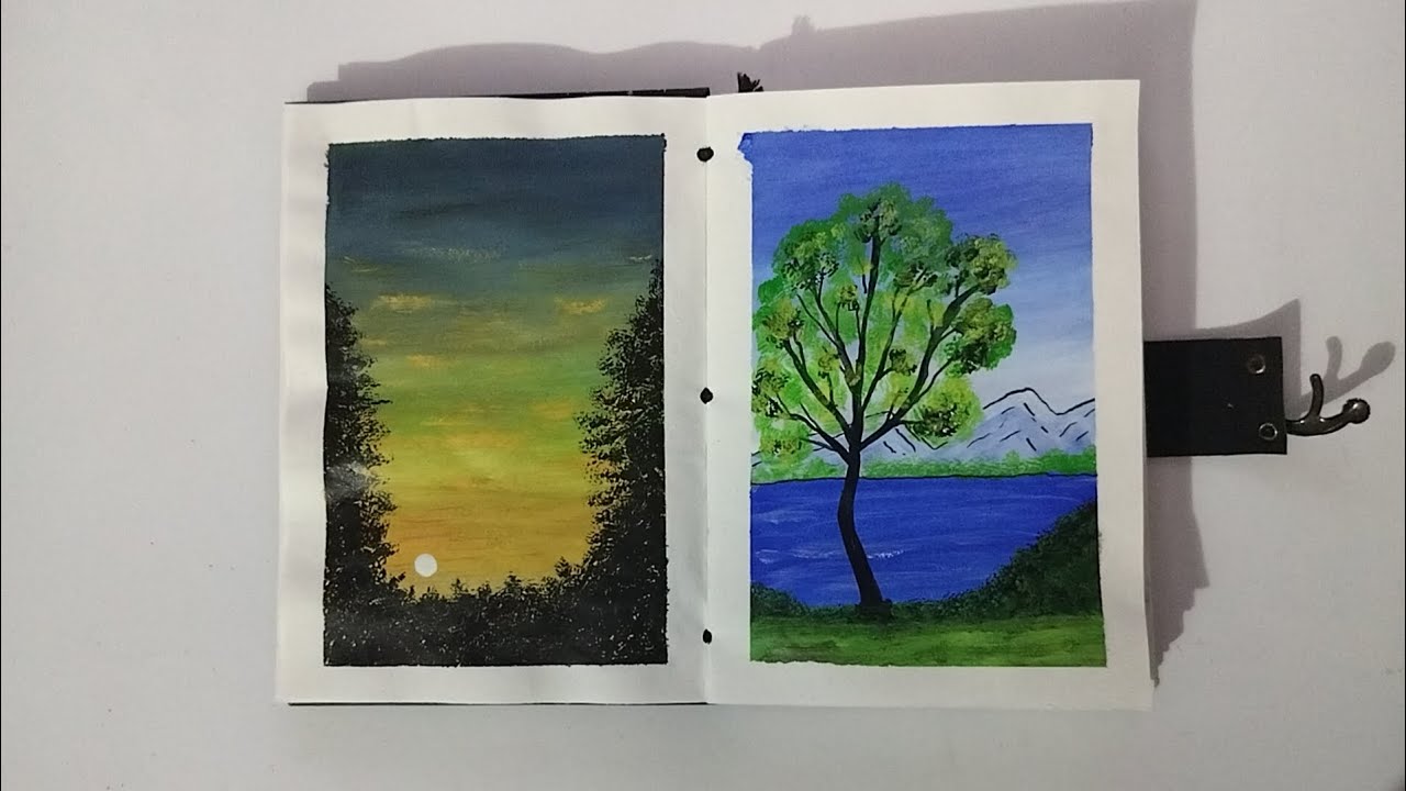 Easy sunset painting|| How to make sunset painting|| easy painting kaise banaen||sunset painting||