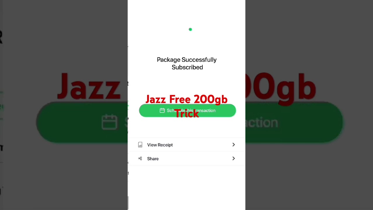 HOW TO ACTIVE FREE JAZZ PKG | Jazz 200gb Package Trick #rechargeportal #rechargeoffer #200gb #jazz