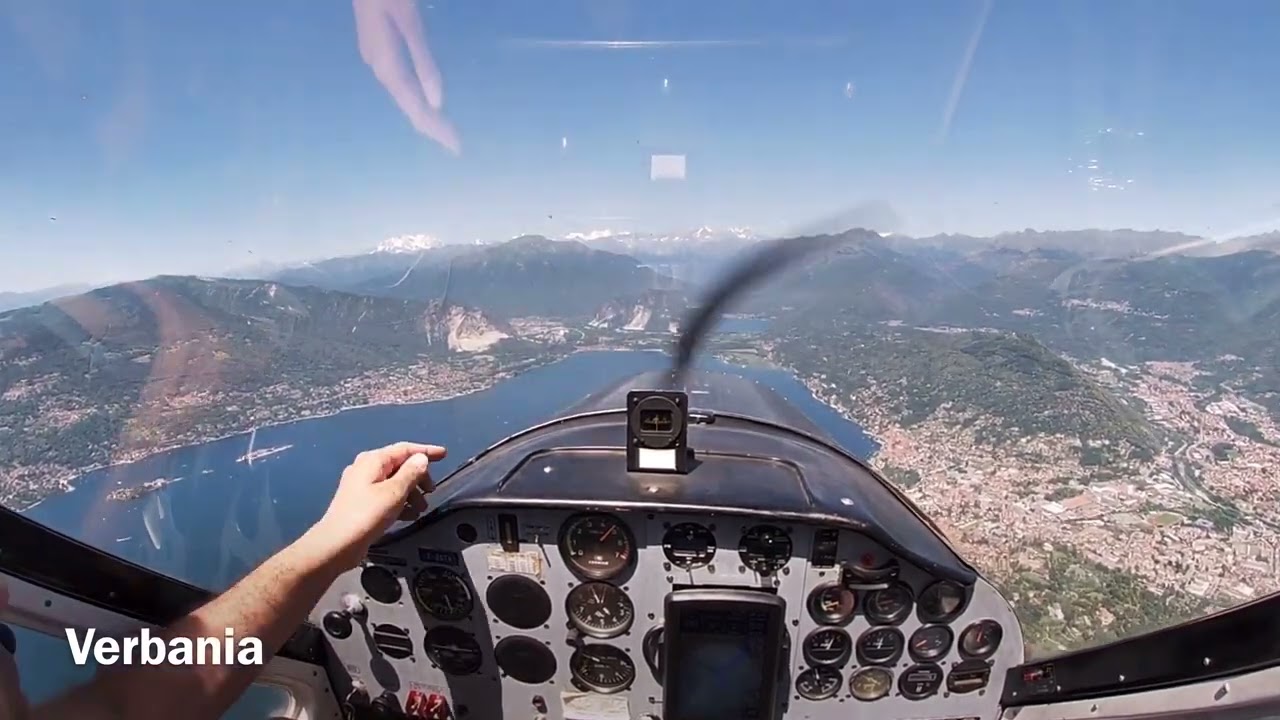 Flight to Masera airfield with P92 tecnam - Mountain flight