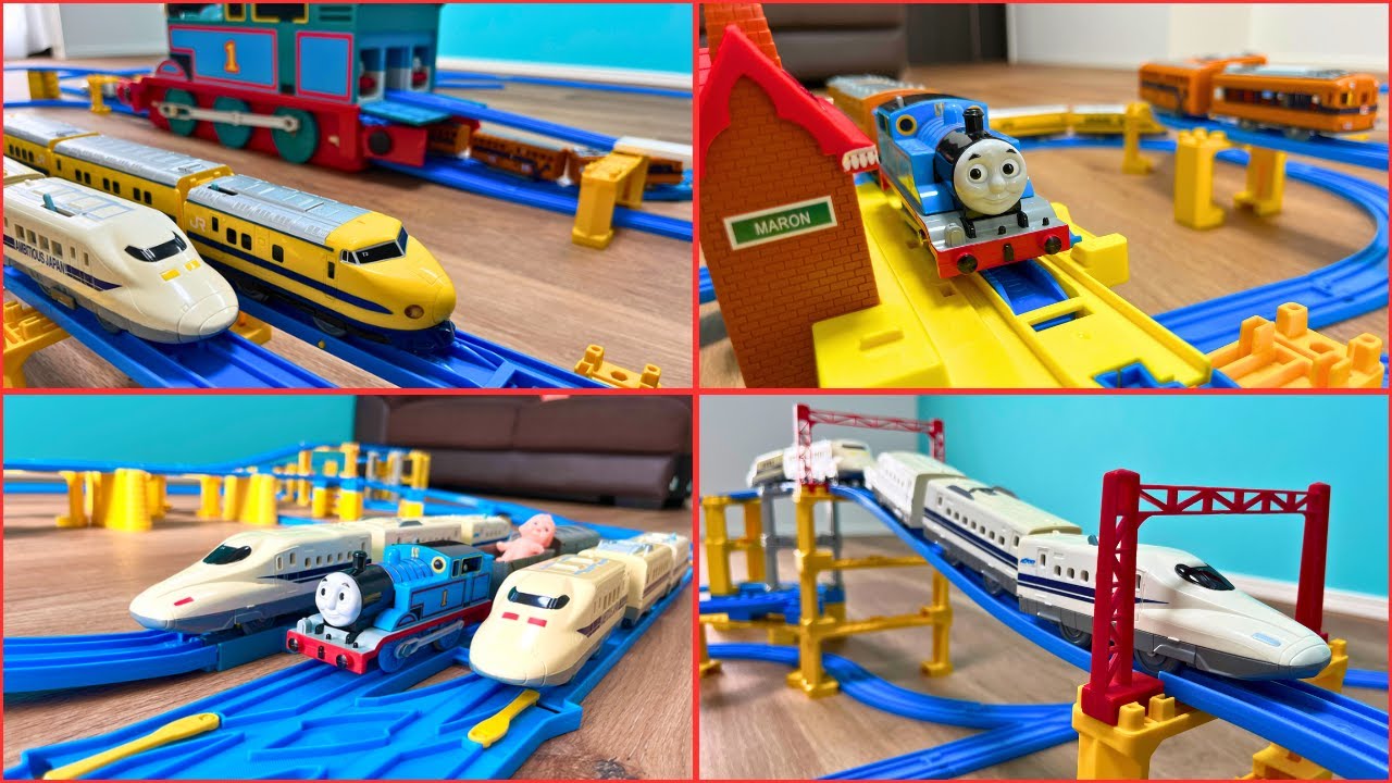 Plarail: Thomas, Shinkansen, and japanese trains running scenes compilation ①
