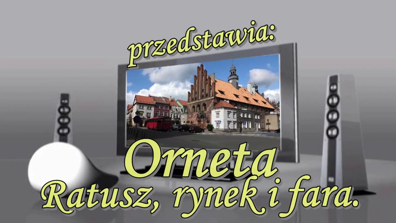Orneta.  Ratusz, rynek, fara.  Town hall, market square, parish church.