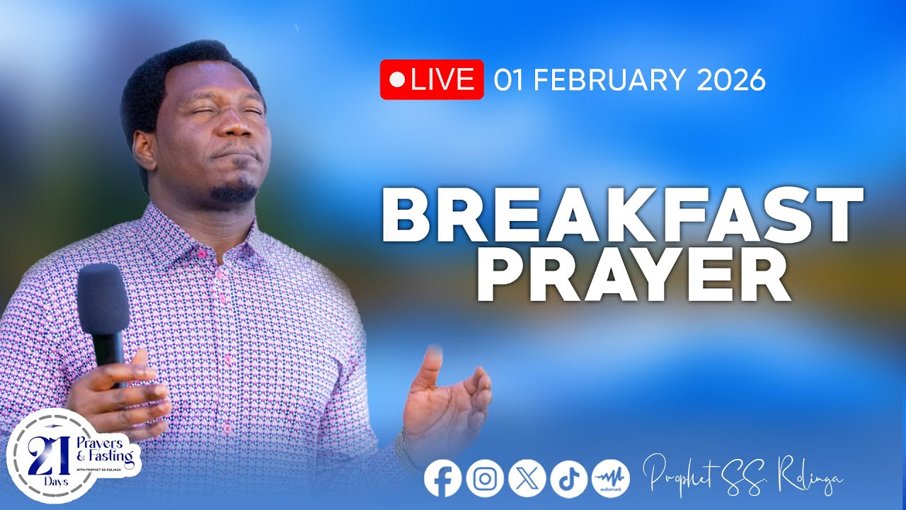 🔴LIVE​​​​​​​​​​​​​​​ MAOMBI YA ASUBUHI, MFUNGO WA SIKU 21 ( FINAL-BREAKFAST PRAYER)  (FEB 01, 2026)