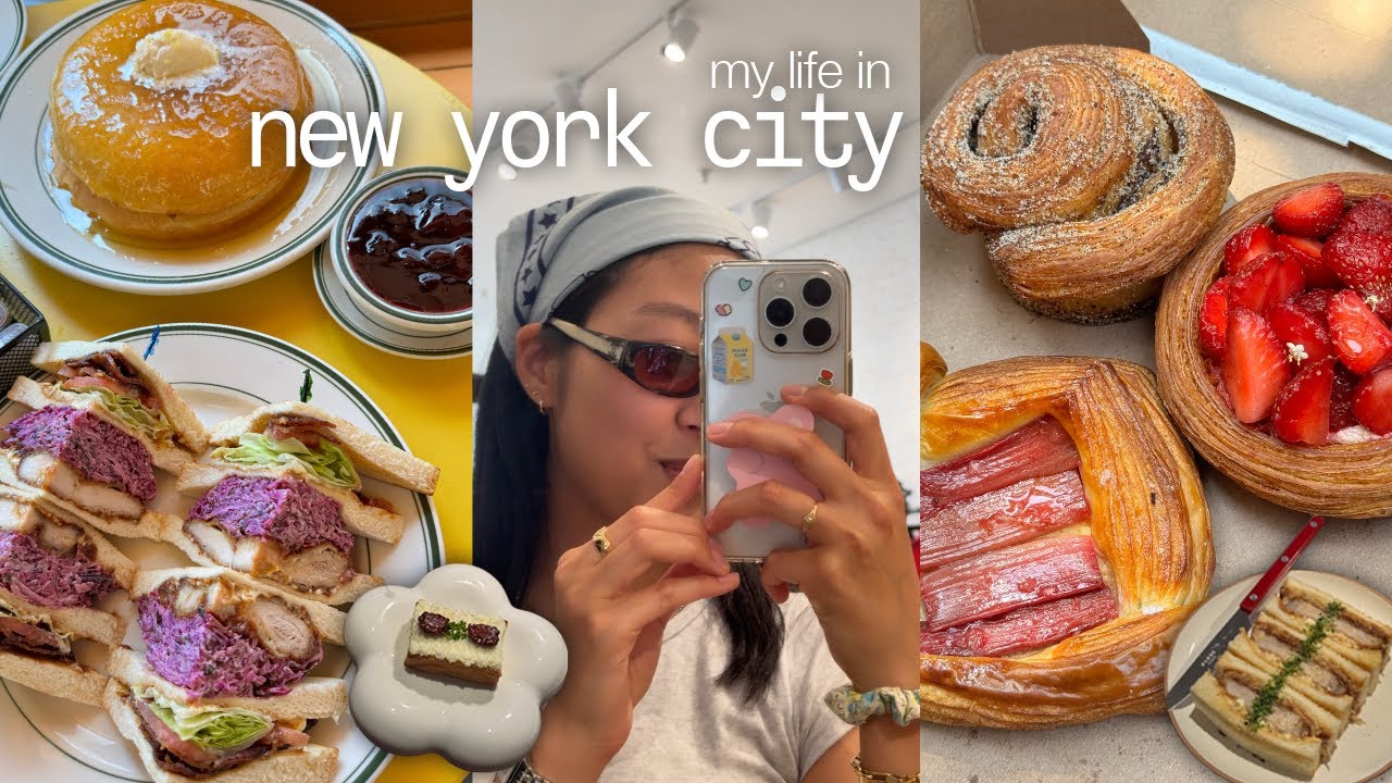 nyc vlog | miu miu, radio bakery, the met, brooklyn, new cafes, summer pop ups, famous pizza spots