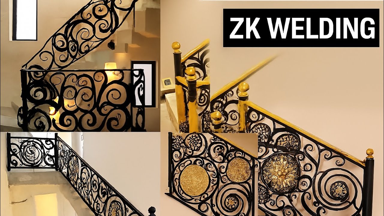 Fancy Stair Railing || #welding #cncdesign #ironworkdesign 