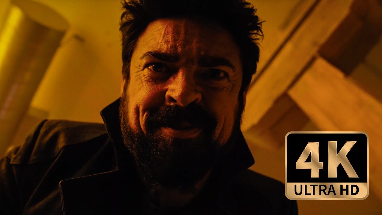 Go on son, have a bump. Butcher shakes the bag with the superhero. 4K The Boys (S03, E01)