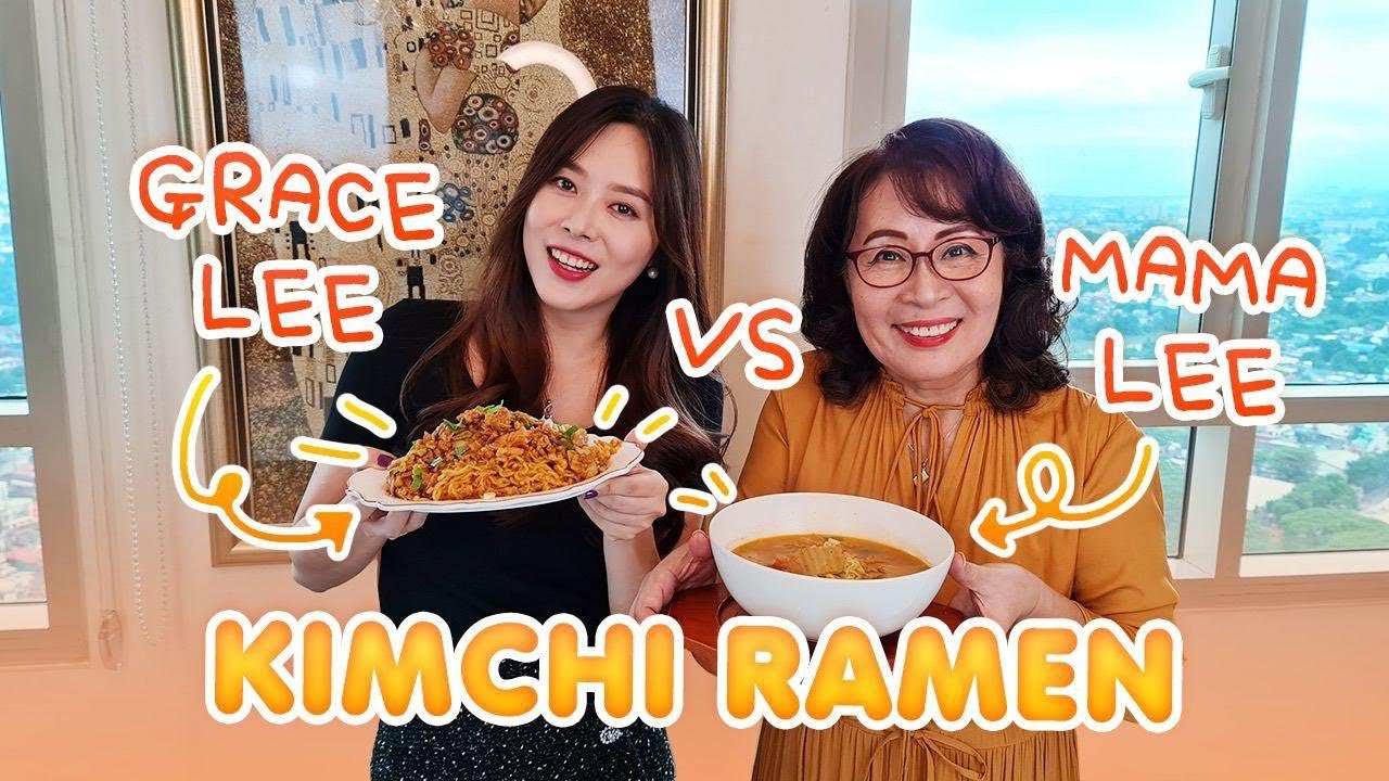 Who Made The Best Kimchi Ramyeon? | Grace Lee vs Mama Lee |  | Grace Lee TV