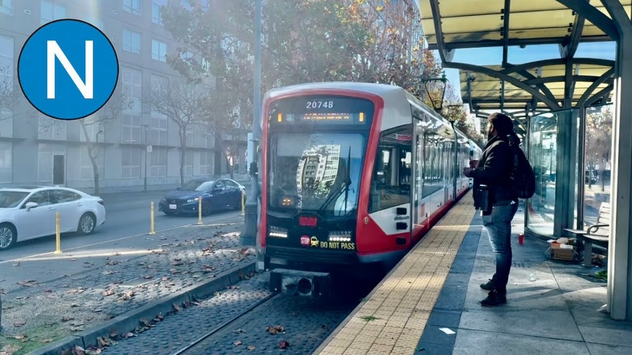 San Francisco Muni Metro N Full Line Ride: Caltrain to Ocean Beach