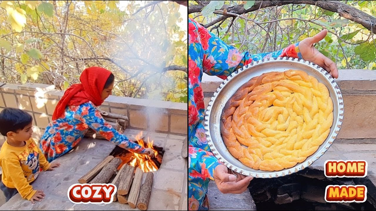 The Most Peaceful Bread Making by the Fire | Village Life