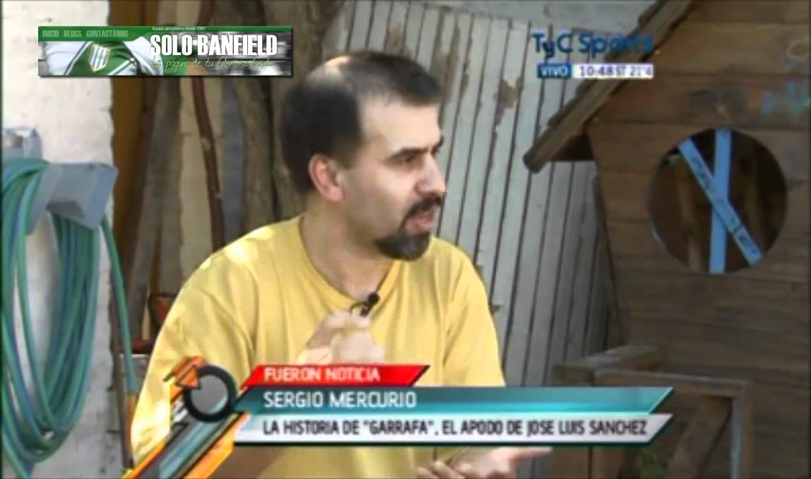 2012 04 20 Sergio Mercurio cuenta la anécdota de la Garrafa Sanchez en Fueron Noticia de TyC Sports