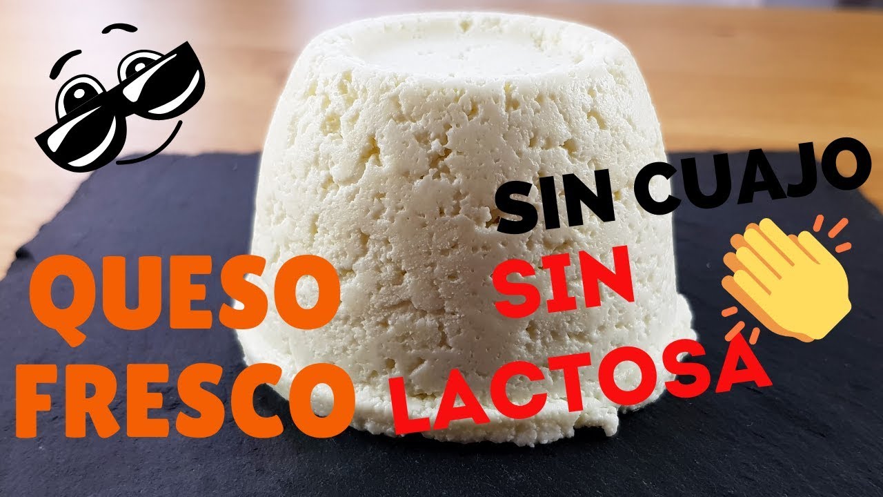 QUESO FRESCO sin LACTOSA !!! (Muy fácil)(Sin CUAJO)