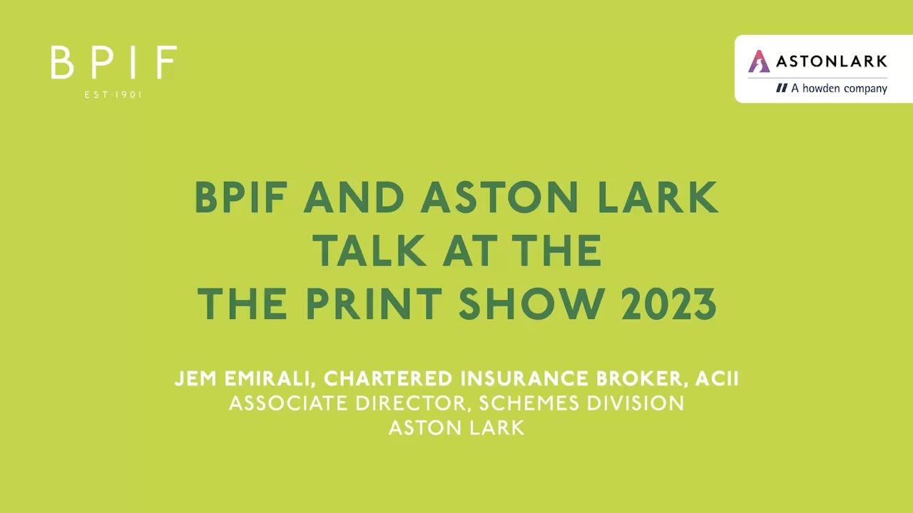 BPIF and Aston Lark talk at The Print Show 2023