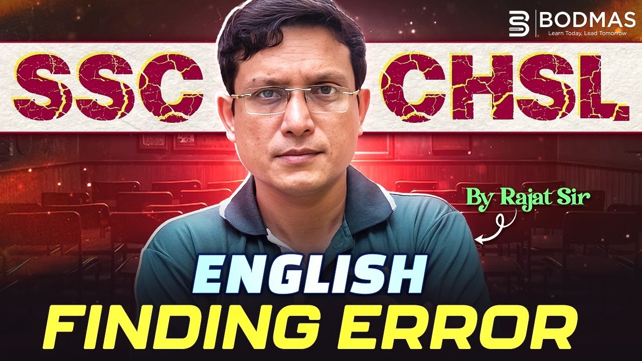 SSC CHSL English : Finding Error | Most Important Grammar Questions for SSC CHSL 2026 | SSC English