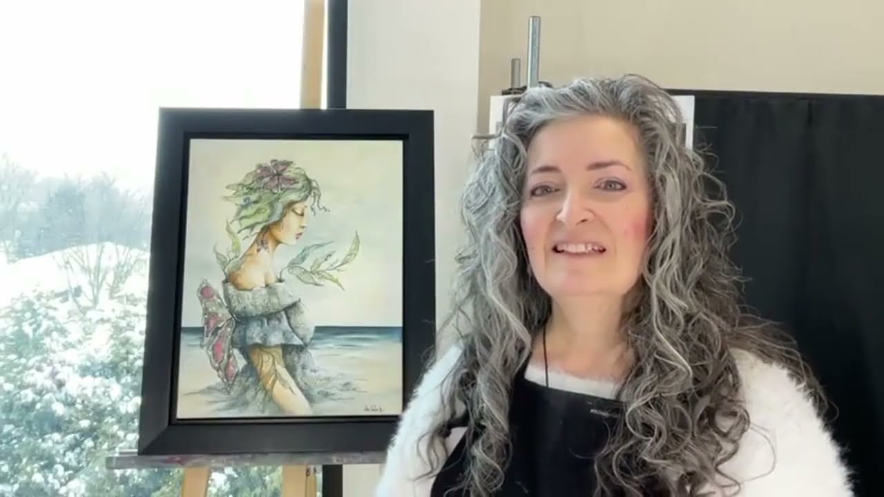 Ancrer à la mer : Démo dessin au graphite sur papier médical & collage au médium mat -Josée Cloutier