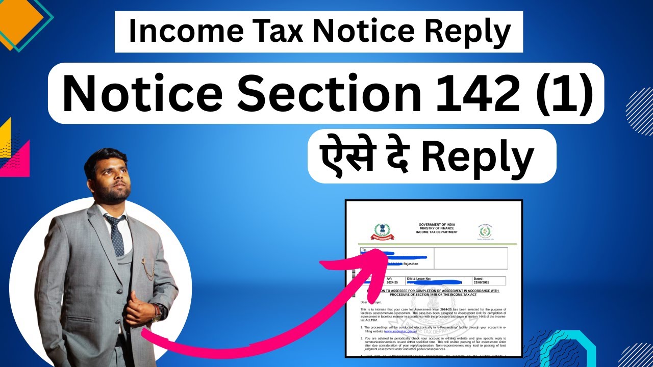 Income Tax Notice Section  142 (1) Reply | How to reply Income tax notice