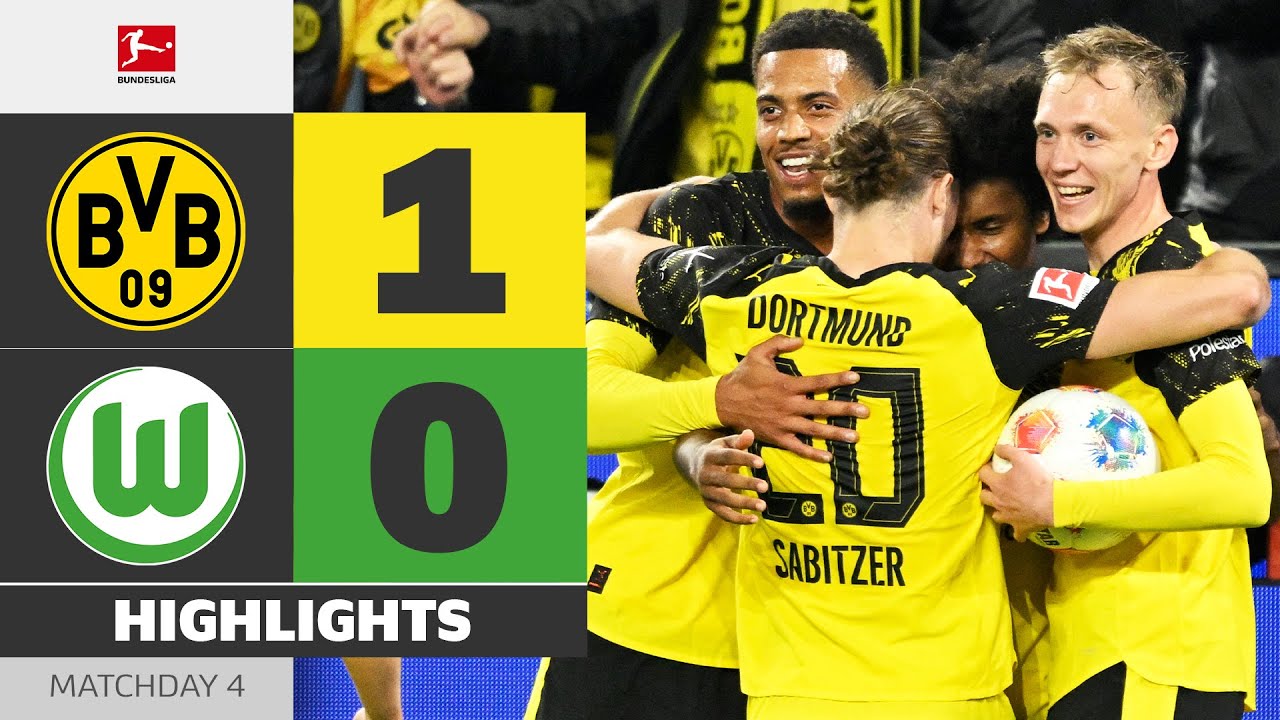 BVB Stay On Bayern&rsquo;s Heels! | BORUSSIA DORTMUND - VFL WOLFSBURG | Highlights | MD 4 &ndash; Bundesliga
