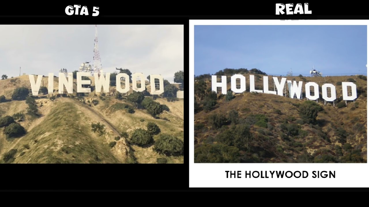 LOS SANTOS VS LOS ANGLES | GTA 5 LOS SANTOS PLACES VS REAL LIFE LOS ANGELES PLACES (VERY SIMILAR)