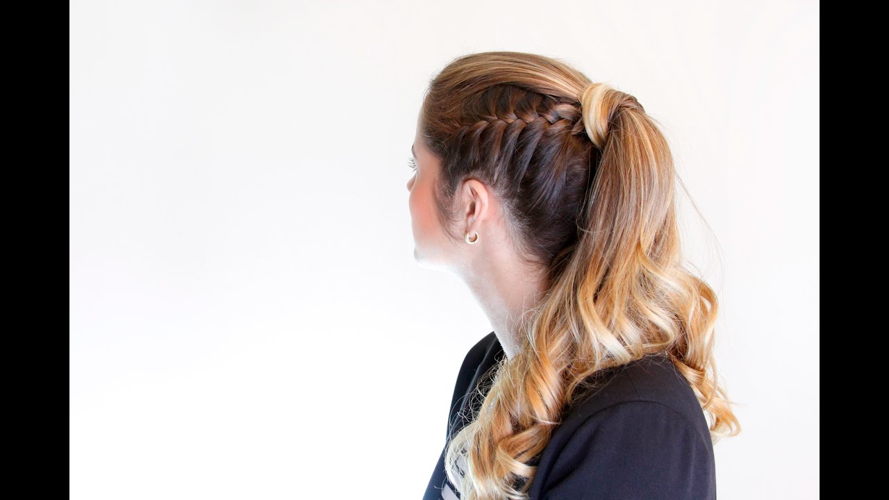 Trenzas francesas con cola de caballo