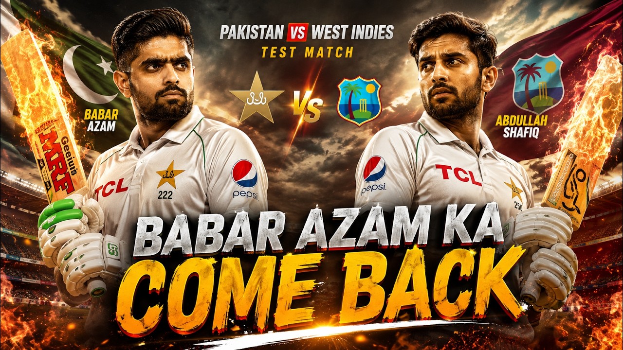 Babar Azam&rsquo;s BIG Comeback in PAK vs WI 2nd Test! 🔥 Now No One Will Criticize Babar Azam