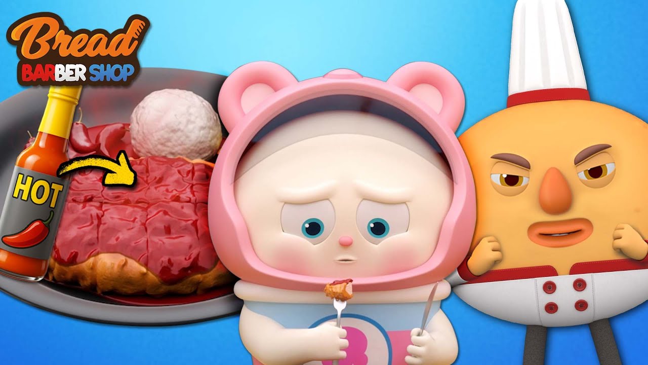BreadBarbershop | Ice Cream Eats the Spiciest Meal of His Life | Heat Eaters | english /animation