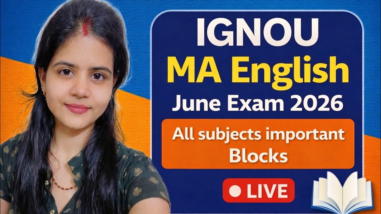 IGNOU MA English June Exam 2026 Important Question MA English Syllabus 