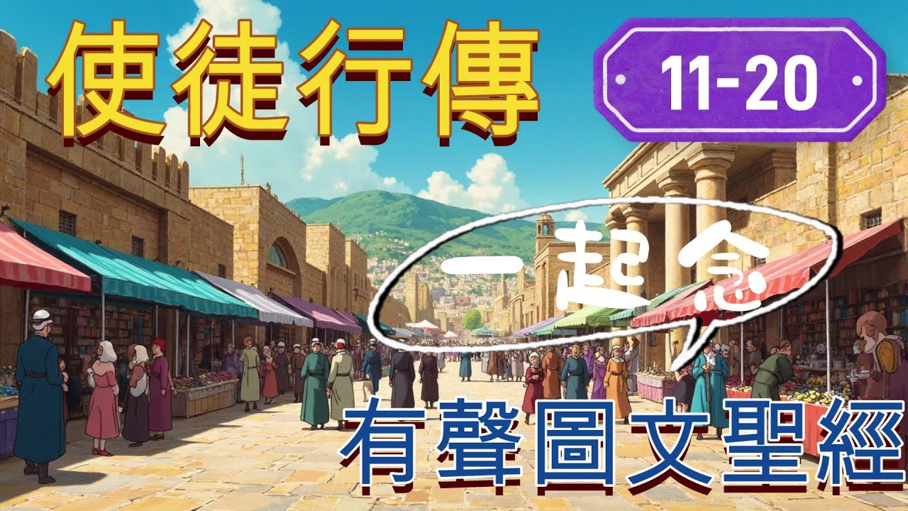使徒行傳 11-20 | 一起念聖經 | 中文朗誦聖經 | 合和本 | 心靈發電站 | 圖文聖經 #有聲聖經#聖經 #AI #合和本#卡通聖經