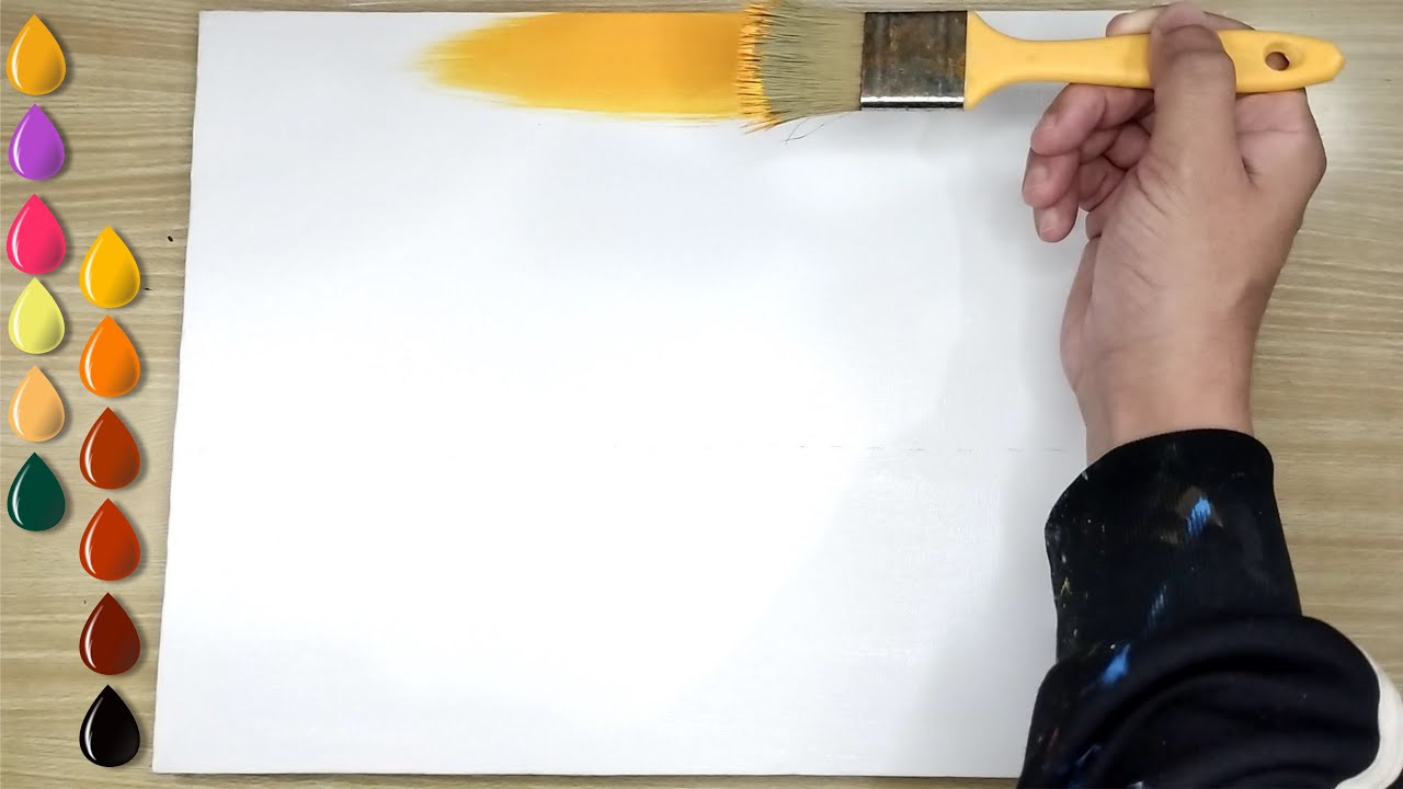 Thinking About Life at Sunset / Acrylic Painting for Beginners