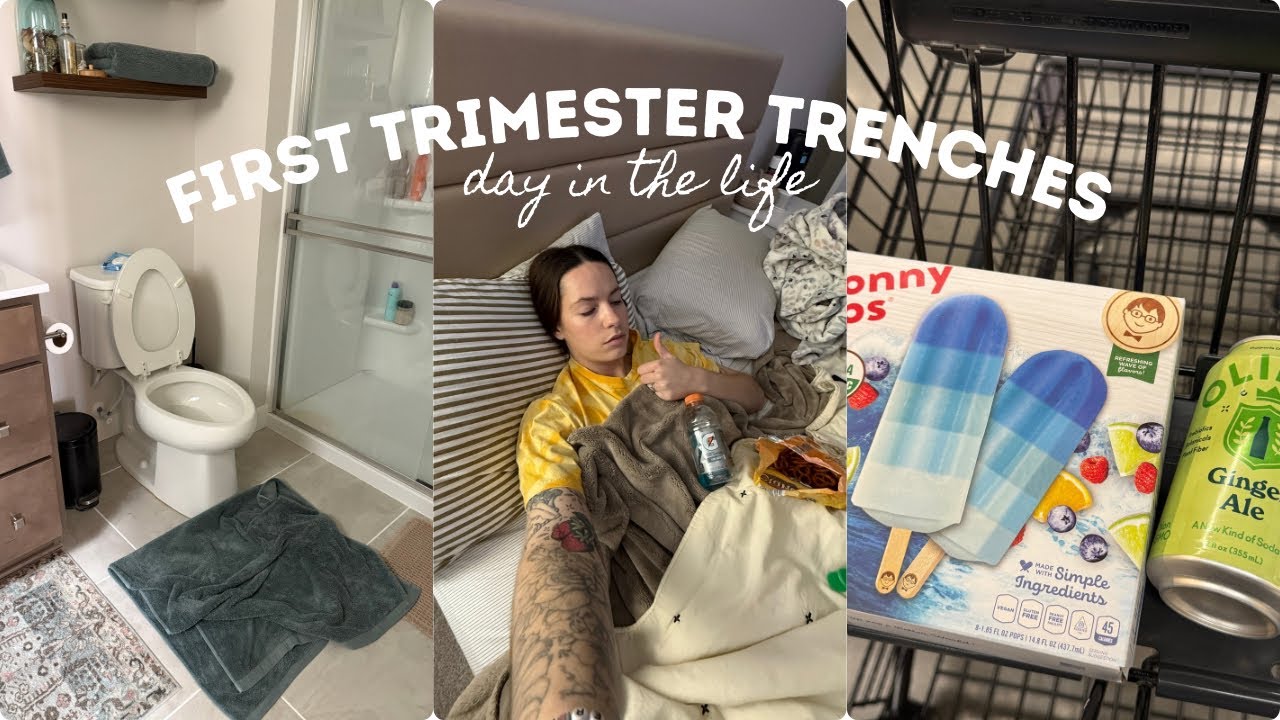 day in the life in my first trimester | what I'm eating, productivity, pregnancy sickness