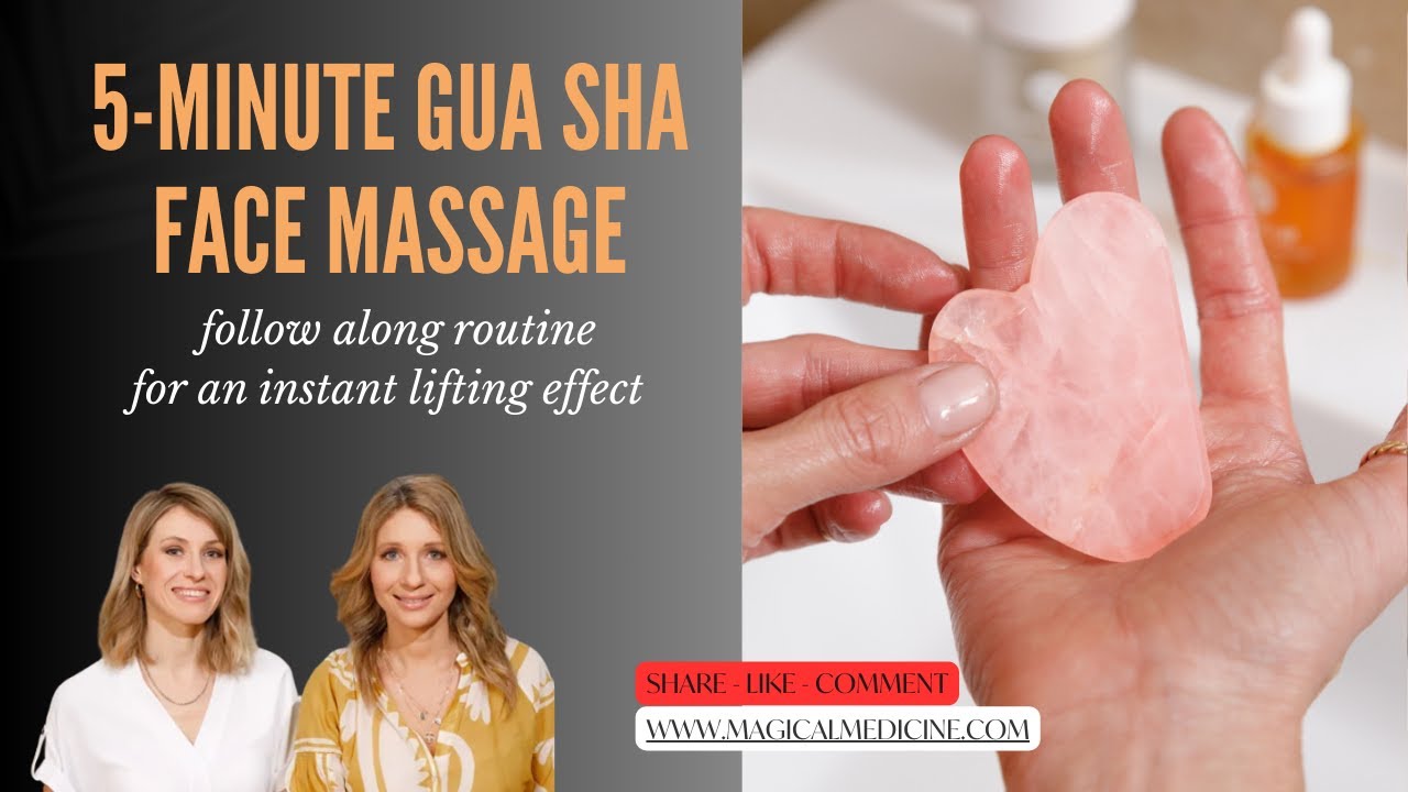 5-Minute Gua Sha Face Massage: follow along routine for an instant lifting effect