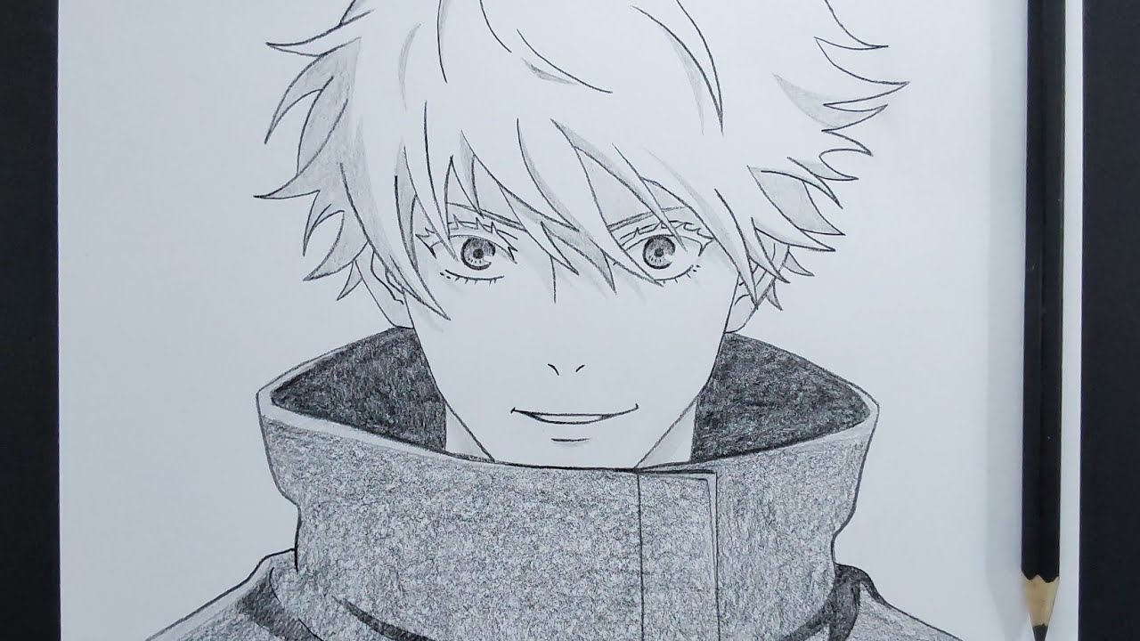 How To Draw Gojo Satoru Step By Step || Jujutsu Kaisen Fanart || Easy Anime Drawing