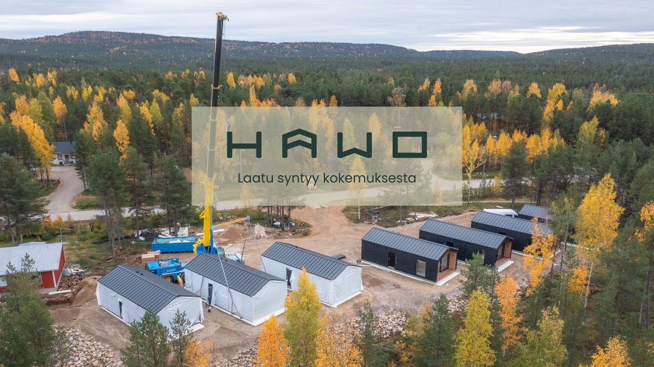 Hawo-talojen toimitus Lappiin ruskan aikaan