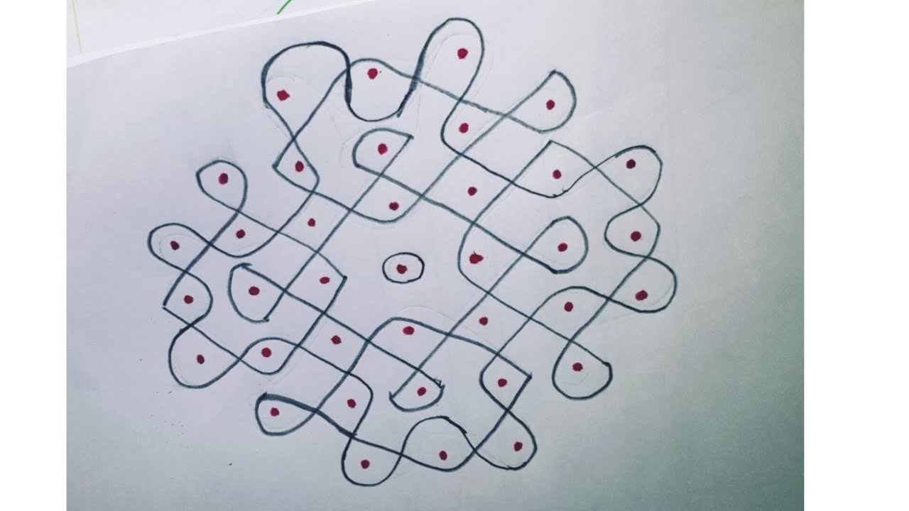 Daily unique rangoli 🌺| Melikala muggulu🌺 | Dots Rangoli 🌺