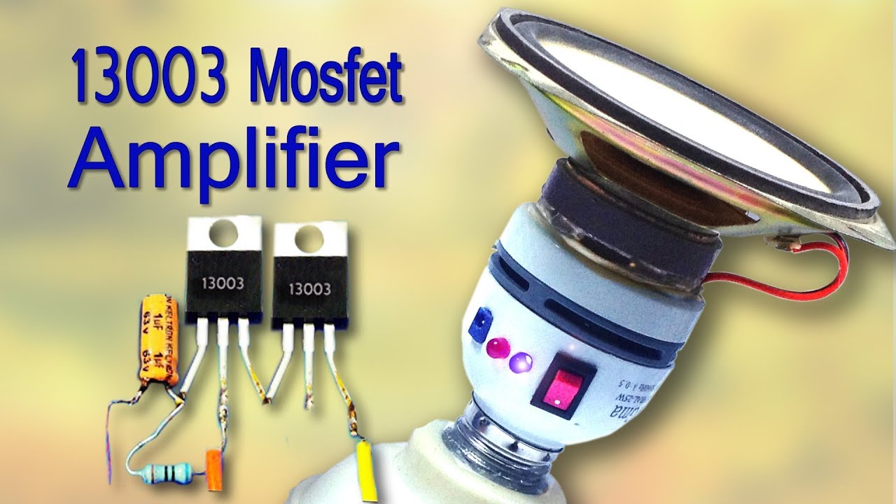 13003 Amplifier DIY Homemade - How to make powerful amplifier from old CFL with Simple clear sound