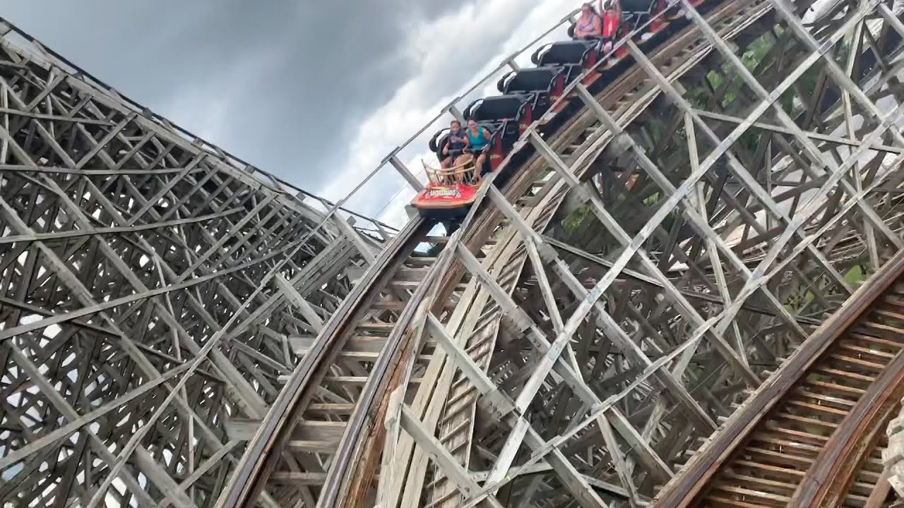 Hershey Park 2021 Lightning Racer Wooden Roller Coaster POV