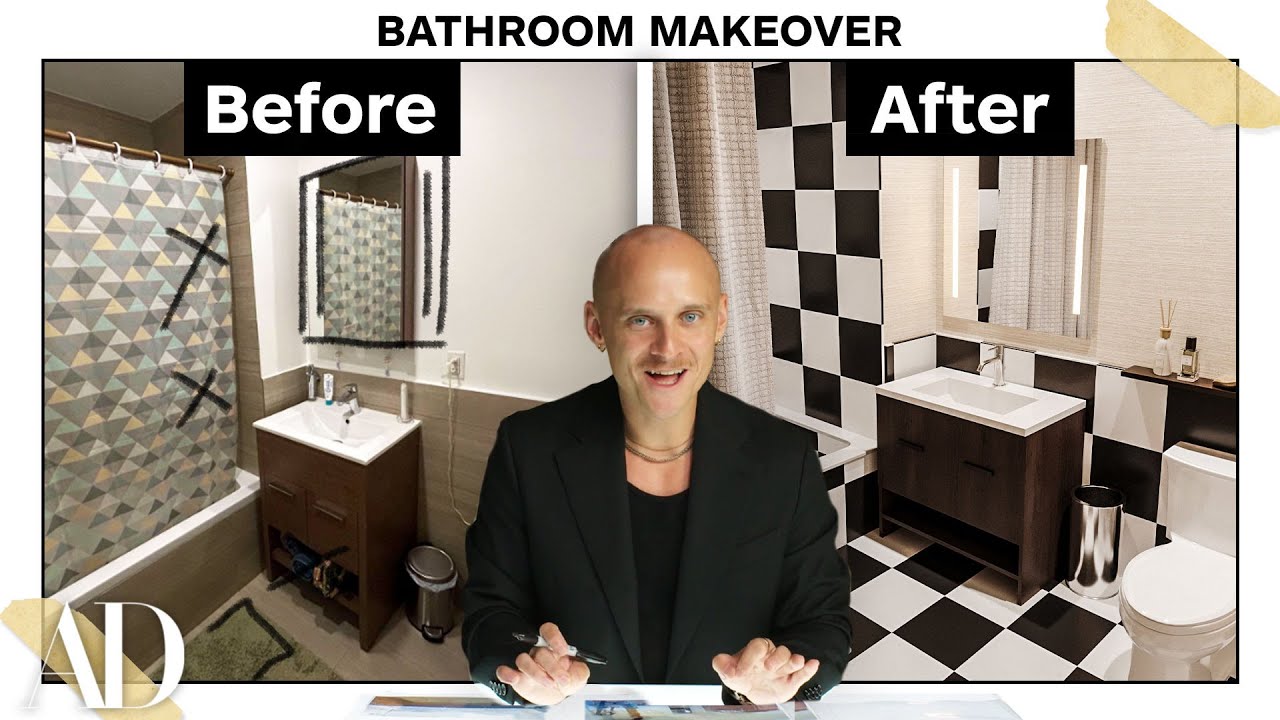 Pro Designer Fixes 2 Bathrooms in Need of Renovation (Budget vs. Expensive) | Architectural Digest